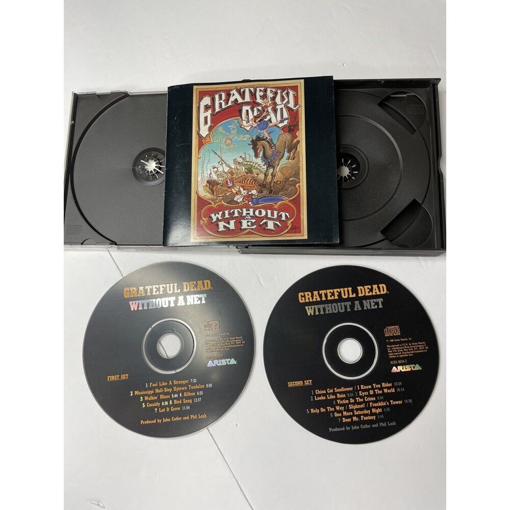 Grateful Dead Without A Net Live 2 DISC SET W Booklet CD 1990 Arista